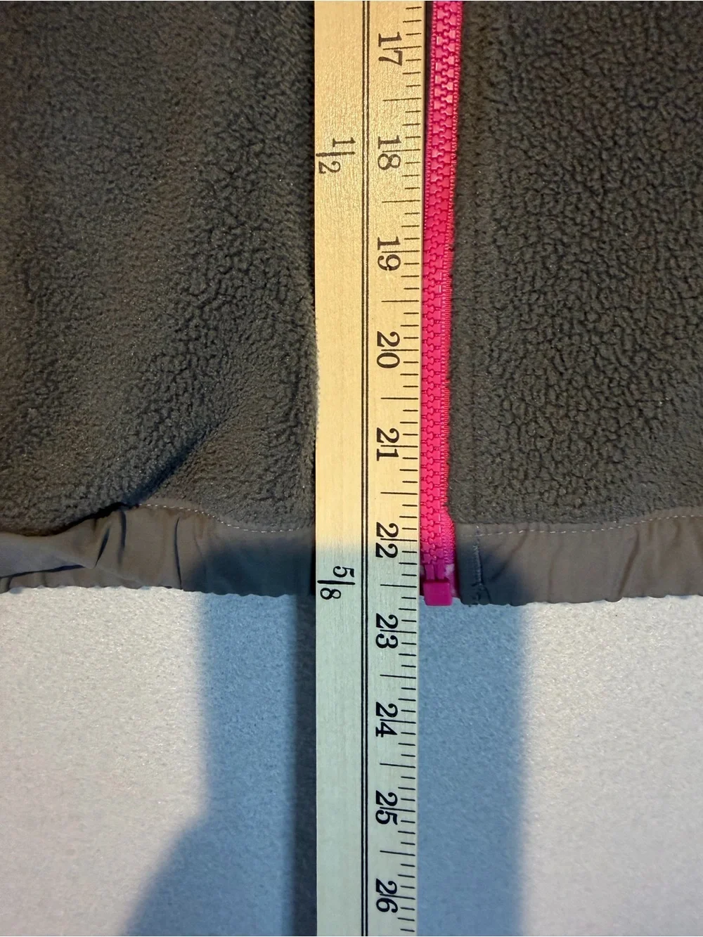 The North Face Kids Gray Fleece Jacket with Pink Zip